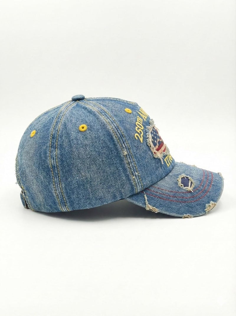 Efdaf Store USA 250th Anniversary Hat, Adjustable 250th Anniversary Printed Patriotic Baseball Caps, Tribute Retro Washed Hat - Image 3